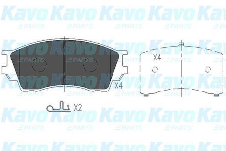 PARTS MAZDA Тормозные колодки передн.Xedos 9 93- KAVO KBP-4529