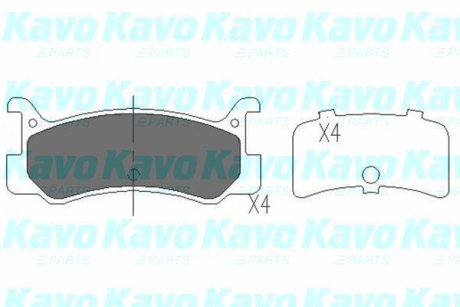 PARTS MAZDA Колодки торм. задние 323 1,6GT -93, MX-3/MX-5 KAVO KBP-4535