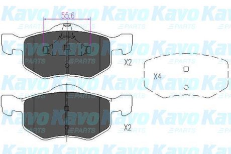 PARTS MAZDA Тормозные колодки передн.Tribute, Ford Maverick 01- KAVO KBP-4541