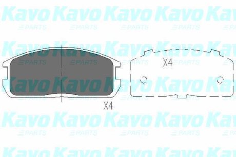 PARTS MITSUBISHI Гальмівні колодки III,IV,Colt II,III,IV 84-96 KAVO KBP-5524