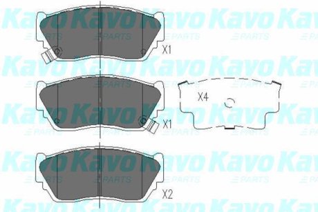 PARTS NISSAN гальмівні колодки передн.Sunny 1.4/2.0 90- KAVO KBP-6504