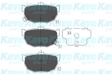 PARTS KIA Колодки тормозные задние дисковые Cerato KAVO KBP-6544