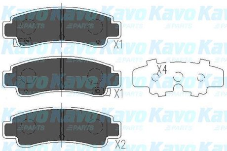 PARTS NISSAN Колодки тормозные задн.Sunny 90- KAVO KBP-6546