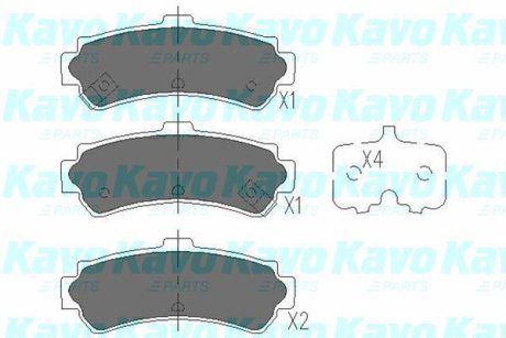 PARTS NISSAN Тормозные колодки задн. Almera 95- KAVO KBP-6550