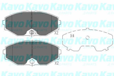 PARTS NISSAN гальмівні колодки передн.Maxima QX 00- KAVO KBP-6553