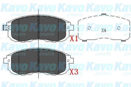 PARTS SUZUKI гальмівні колодки передн.SX4 06- KAVO KBP-6557