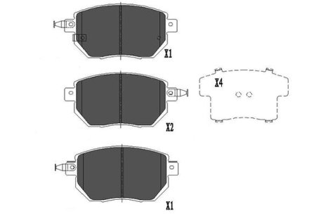 Комплект тормозных колодок PARTS KAVO KBP-6573