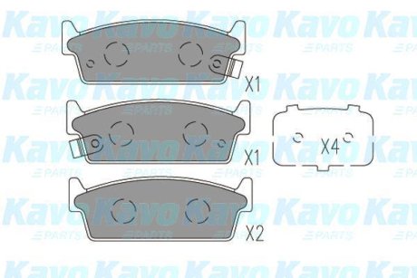 PARTS NISSAN Гальмівні колодки задн. Almera 00- Maxima QX 00- KAVO KBP-6601