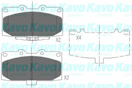 PARTS SUBARU Тормозные колодки передн. Impreza 98- KAVO KBP-8003