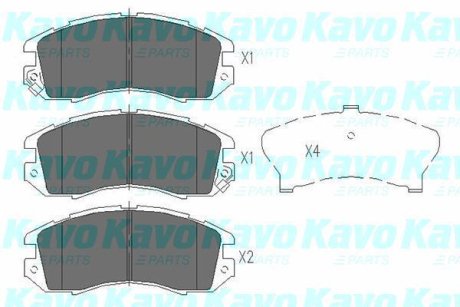 PARTS SUBARU гальмівні колодки передн. Impreza,Legacy KAVO KBP-8010