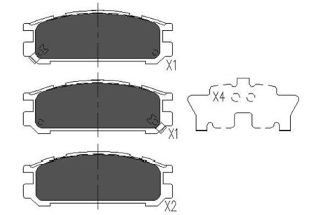 Комплект тормозных колодок PARTS KAVO KBP-8016