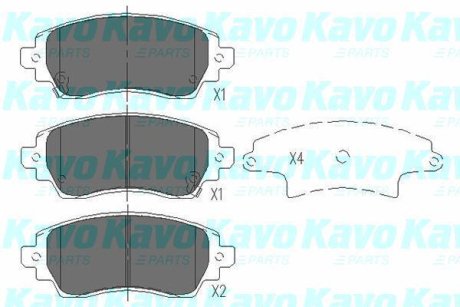 PARTS IVECO Колодки гальмівні пер./задн. DAILY 96 KAVO KBP-9010