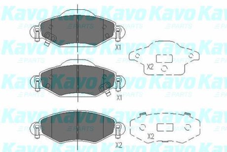 PARTS TOYOTA Гальмівні колодки передн.Yaris 99- KAVO KBP-9023