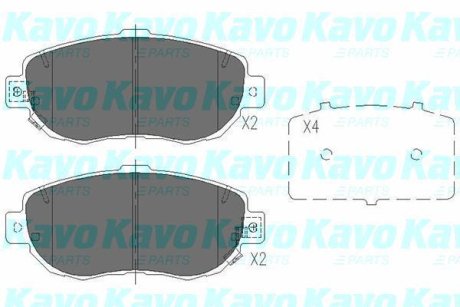 PARTS TOYOTA Гальмівні колодки передн. Supra,Lexus GS,IS 93- KAVO KBP-9044