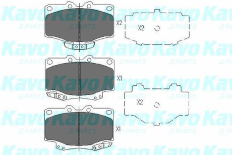 PARTS TOYOTA Гальмівні колодки Hilux,4-Runner KAVO KBP-9048