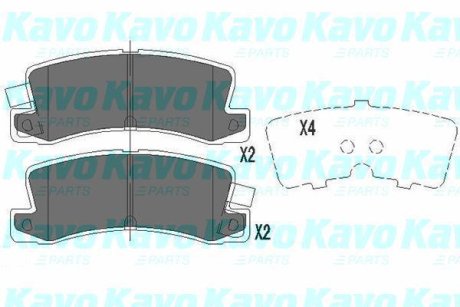 PARTS TOYOTA гальмівні колодки задн.Corolla 97- KAVO KBP-9058