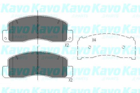 PARTS TOYOTA Гальмівні колодки передн.Hiace KAVO KBP-9067