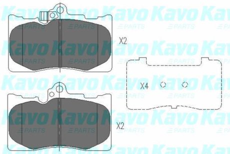 PARTS TOYOTA Гальмівні колодки передн. Lexus GS 05- KAVO KBP-9085