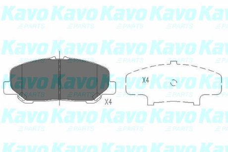 PARTS TOYOTA колодки гальм. передн. PREVIA III 05- KAVO KBP-9101