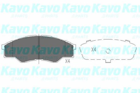 PARTS TOYOTA Тормозные колодки передн.Hilux II,III 01- KAVO KBP-9102