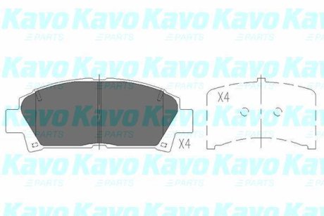 PARTS TOYOTA гальмівні колодки передн.Carina E -97 KAVO KBP-9110