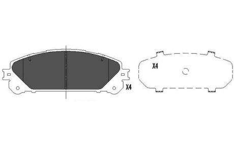 Комплект тормозных колодок KAVO KBP-9116