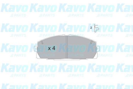 PARTS TOYOTA Тормозные колодки передн.Dyna 2.5/3.0D 01- KAVO KBP-9124