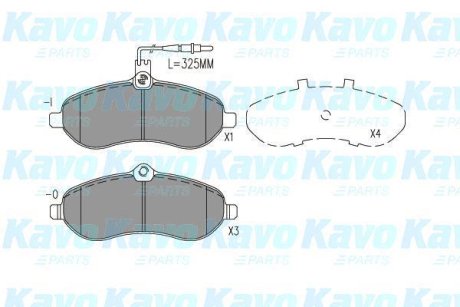 PARTS CITROEN Гальмівні колодки передн.JumpyFiat ScudoPeugeot Expert 07- (с датчиком) KAVO KBP-9148