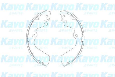 PARTS HYUNDAI Комплект гальмівних колодок GALLOPER II (JK-01) 2.5 TD 98-03, H-1 / STAREX (A1) 2.4 03-04 KAVO KBS-3403