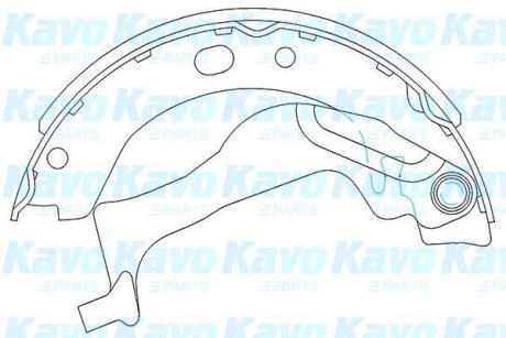 PARTS TOYOTA колодки ручного гальма Corolla 02- KAVO KBS-9909