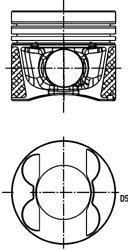 Поршень 0.25 KOLBENSCHMIDT 40809610