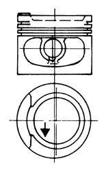 Поршень з кільцями AUDI/VW 82.01 DS/DZ/ADZ/RH (вир-во KS) KOLBENSCHMIDT 93928630