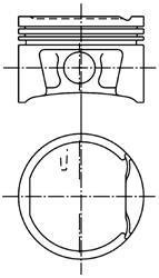 Поршень 79.5mm STD Dacia Logan/ Renault Duster/Kangoo/Laguna 1.6I 16V 98- KOLBENSCHMIDT 99 746 600