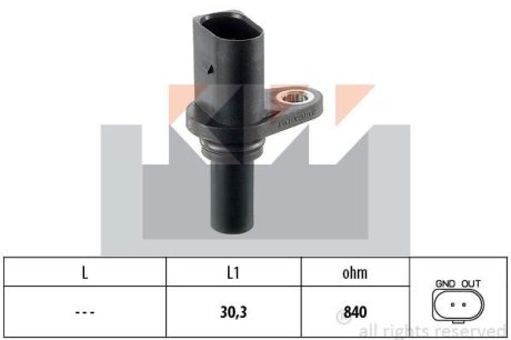 Датчик р/вала, к/вала (аналог EPS 1.953.221/Facet 9.0221) KW 453 221