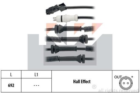 Датчик ABS (аналог EPS 1.960.149/Facet 21.0149) KW 460 149