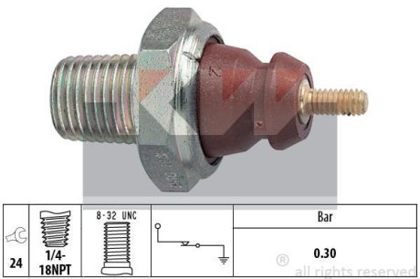 Датчик тиску масла (аналог EPS 1.800.011/Facet 7.0011) KW 500 011 (фото 1)