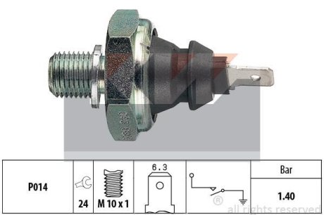 Датчик тиску масла (аналог EPS 1.800.046/Facet 7.0046) KW 500 046 (фото 1)