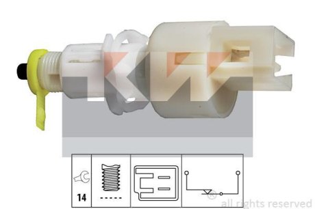 Датчик педалі гальм/зчеплення (аналог EPS 1.810.108/Facet 7.1108) KW 510 108
