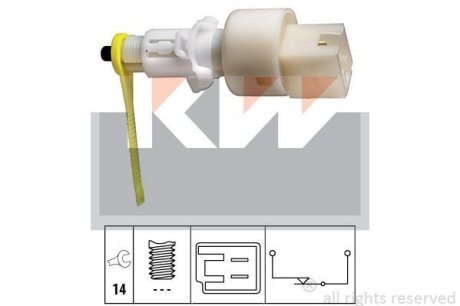 Датчик педалі гальм/зчеплення (аналог EPS 1.810.153/Facet 7.1153) KW 510 153
