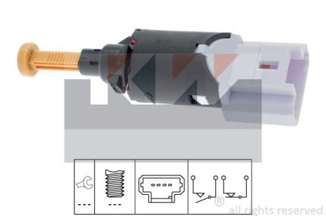 Датчик педалі гальм/зчеплення (аналог EPS 1.810.197/Facet 7.1197) KW 510 197