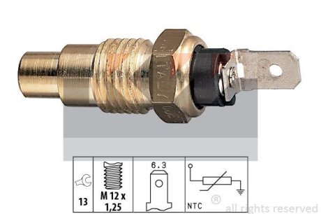 Датчик температури охолодж. рідини/масла/топлива (аналог EPS 1.830.078/Facet 7.3078) KW 530 078