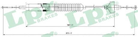 Трос сцепления LPR C0266C