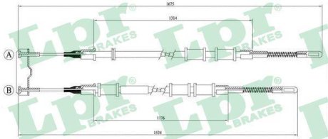 Трос ручного гальма LPR C0559B