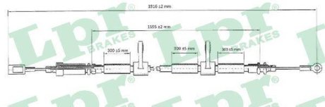 Трос ручного гальма LPR C0985B