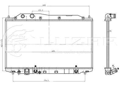 Радиатор охлаждения Civic VIII (06-) 1.3hyb LUZAR LRc 23RH