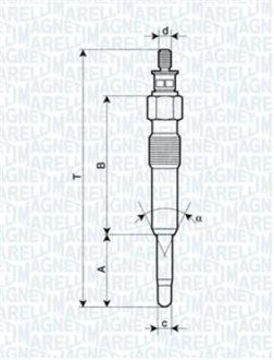 Свічка розжарювання HONDA, ROVER [] MAGNETI MARELLI 062503901304