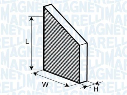 DB фільтр повітряний салону W203,C203 00- MAGNETI MARELLI 350203061570