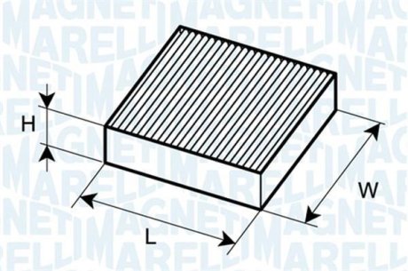 Фільтр салону Fiat Panda/500/500e 06- MAGNETI MARELLI 350203064090