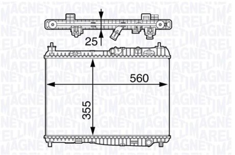 FORD радіатор охолодження B-Max,Fiesta VI 1.25/1.4 08- MAGNETI MARELLI 350213142100