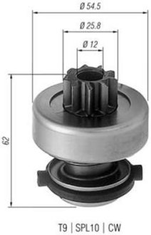 Бендикс стартера VW LT 2.4 TD 82- MAGNETI MARELLI 940113020192